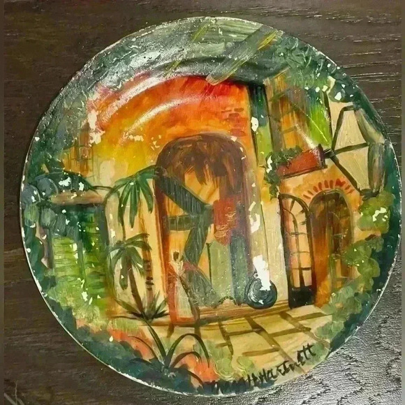 Vintage Maggie Hartnett Painted Plates - Picture 3 of 6